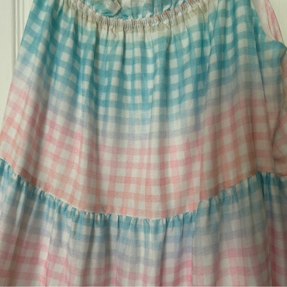 Storia Gingham multi color tiered lined dress nwt - Picture 4 of 16